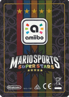 Dos des cartes Mario Sports Superstars