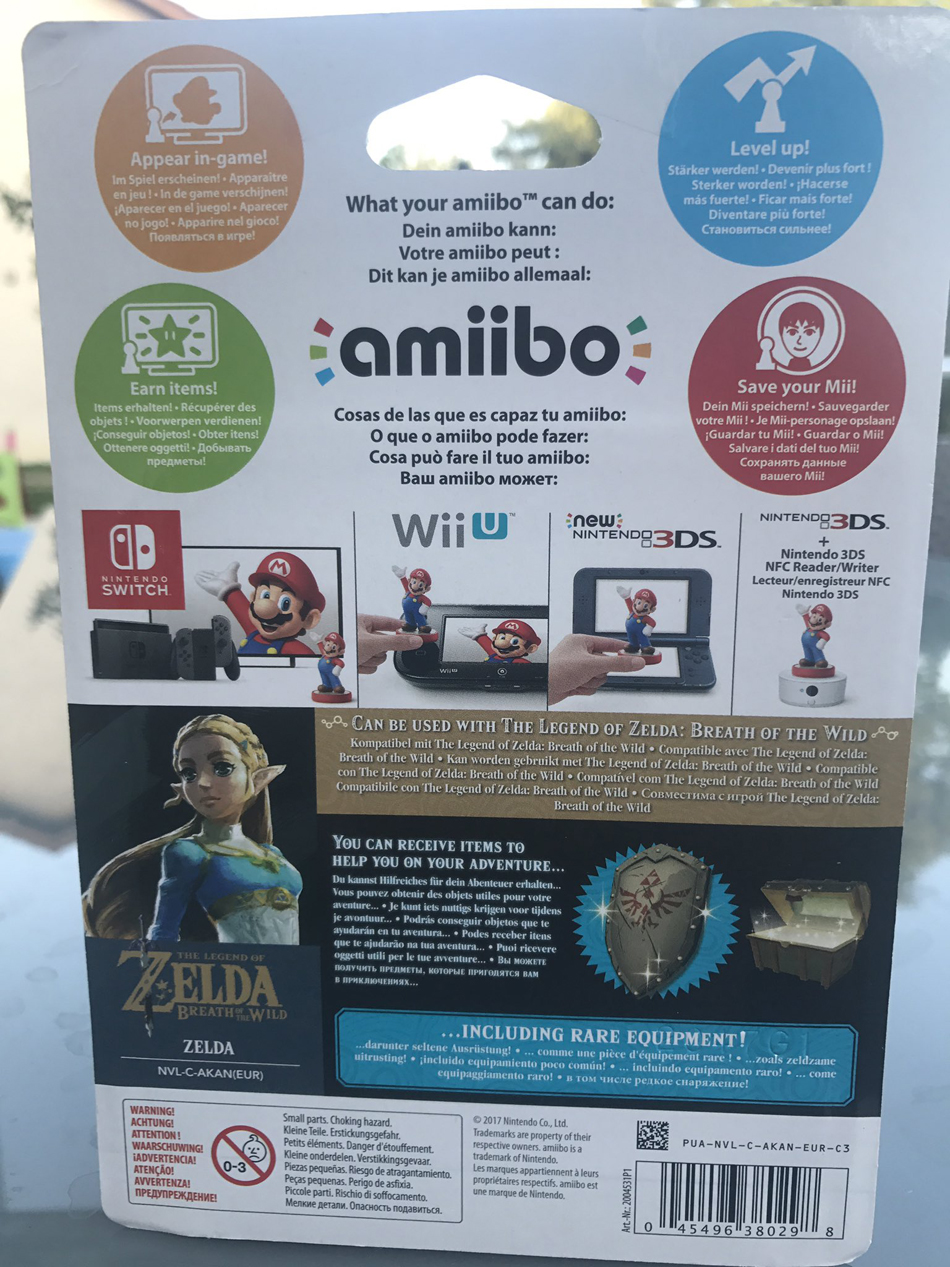 Réédition boite amiibo Zelda