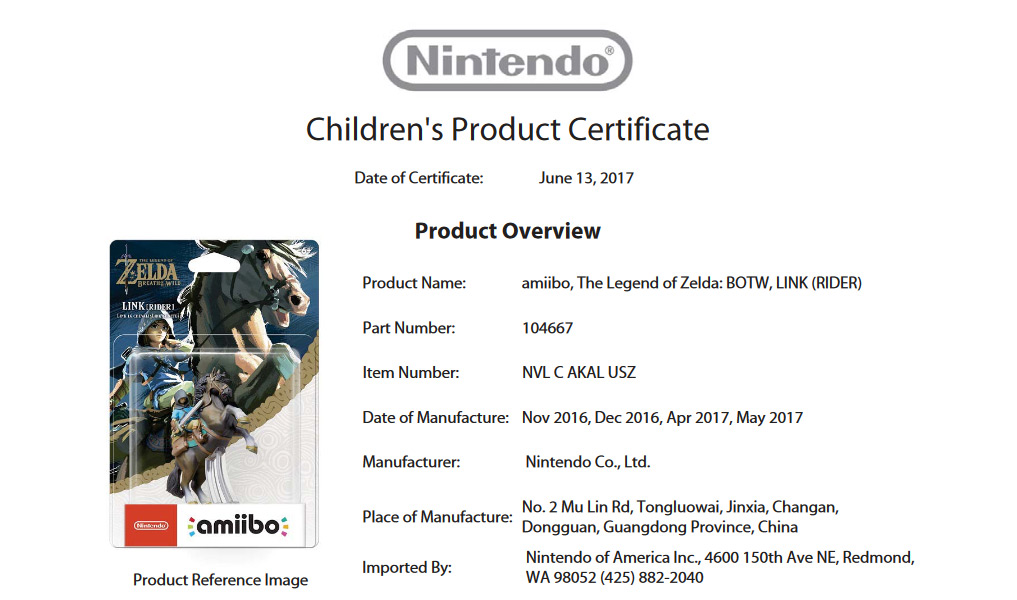 Restock amiibo Link à cheval