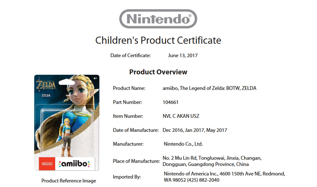 Restock amiibo Zelda