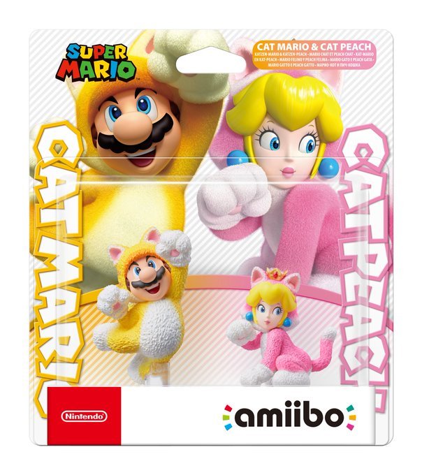 Double Pack amiibo Cat : Mario et Peach. Sortie prévue le 12 Février 2021.